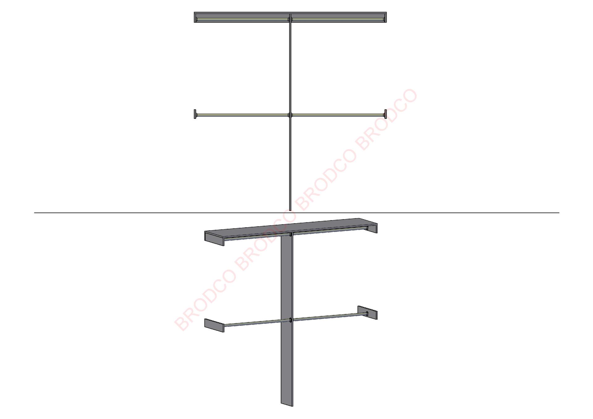 Brodco 2DB wardrobe layout diagram